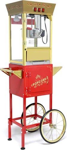 Miniatura 17 de Máquina de carrito de palomitas de maíz de 16 onzas sobre ruedas, máquina de palomitas de maíz de 850 W para 64 tazas de palomitas de maíz por lote