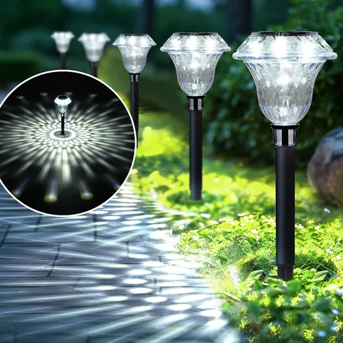 Miniatura 10 de SOLPEX - Luces solares para caminos de jardín, decoración de luces solares para jardín, iluminación impermeable de paisaje alimentada por energía