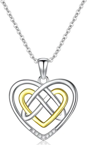 LWXIE Diamond Heart Necklace 925 Sterling Silver Sea Turtle Flamingo Fox Rose Flower Mushroom Frog Teddy Bear Gymnast Butterfly Feet Three Hearts