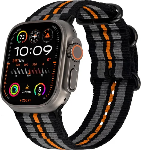 Miniatura 22 de Carterjett - Correa para Apple Watch 1.732 pulgadas, 1.654 pulgadas, 1.575 pulgadas, 1.496 pulgadas, nailon NATO, correas iWatch, mujeres y hombres