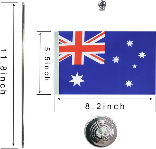 Miniatura 2 de Bandera de mesa australiana de Australia, banderas de escritorio, bandera de oficina, banderas internacionales de países del mundo, celebración