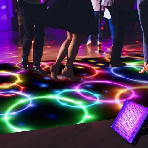 Miniatura 5 de Haull Pista de Baile con Luz Neón de 236 x 39 Pulgadas que Brilla en la Oscuridad, Corredor de Piso que Brilla en la Oscuridad, Decoraciones