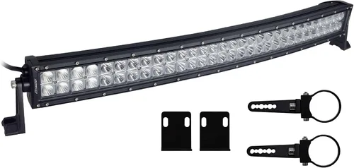SuperATV Barra de luz combinada LED curvada de 30 pulgadas compatible con Polaris RZR 800/900/1000/XP Turbo - Incluye interruptor basculante y arnés