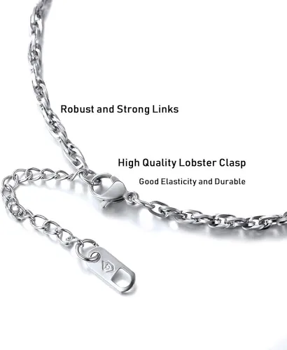 Miniatura 6 de PROSTEEL Collar de cruz de Jesús para hombres y mujeres, acero inoxidable, negroazuloro rosachapado en oro de 18 quilates, ajustable de 22 a 24