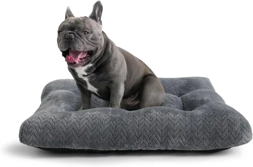 Miniatura 14 de Cama Lavable para Jaula de Perro de 18 Pulgadas Pequeña Antideslizante Impermeable Cálida Acogedora Suave para Mascotas Cachorros, Almohadas