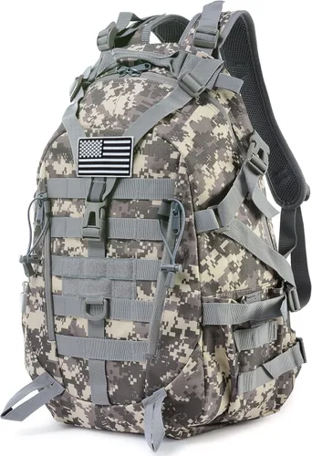 LIMHOO Mochila táctica para motocicleta, bolsa militar Molle, mochila EDC para senderismo, ciclismo, camping, senderismo, caza, viajes, con correas