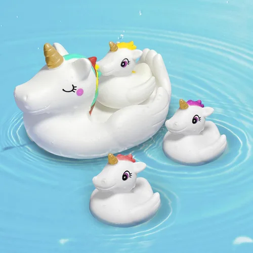 Miniatura 5 de Juguetes de baño para bebés, bonitos juguetes de baño de unicornio para niños pequeños, juguetes de bañera para niños y niñas, juguetes de ducha