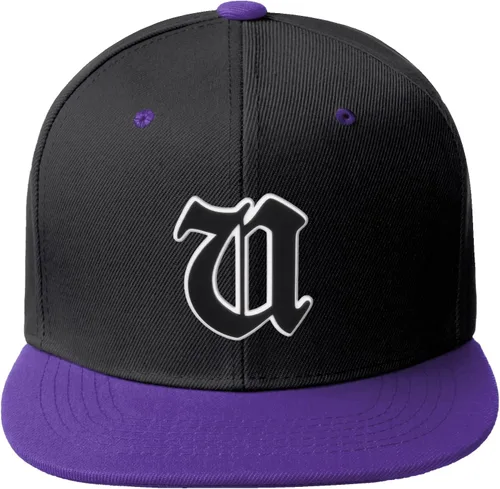 Miniatura 222 de Daxton Gorra clásica con visera de billete plano con letras del alfabeto inglés antiguo de la A a la Z