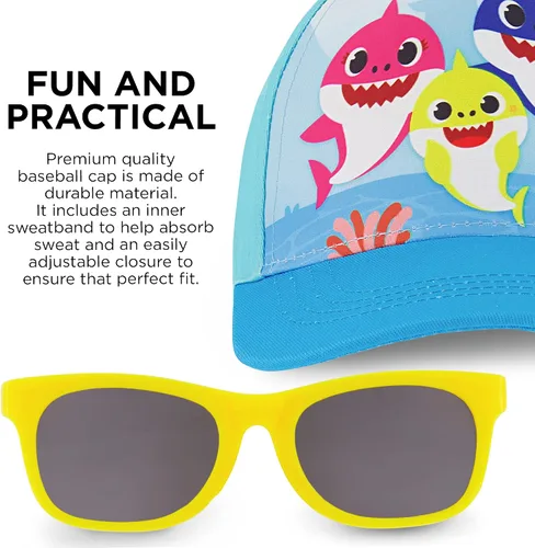 Miniatura 3 de ABG Sombrero para niños de 2 a 4 años Paw Patrol, Thomas, Baby Shark, Mickey Mouse o Batman Gorra de béisbol para niños y gafas de sol