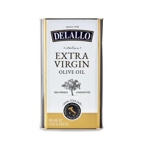 DeLallo Aceite de oliva virgen extra, fabricado en Italia, recipiente de tamaño a granel, fabricado con aceitunas prensadas en frío, sin OMG,