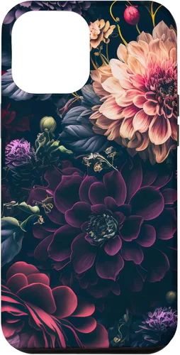 Miniatura 26 de Dahlia Flower Moody Dark Floral Pink and Purple Pattern Case for iPhone 17