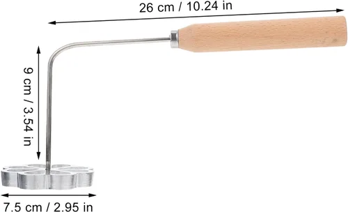 Miniatura 3 de Yardwe Moldes de roseta sueca de hierro para gofres, impresión creativa de tartas, galletas, pastelería, utensilios de cocina (patrón de flores)