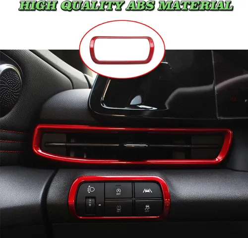 Miniatura 3 de Para Hyundai Elantra 2021 2022 2023 2024 2025 ABS cubierta de botones de interruptor de faros delanteros de coche adhesivo decorativo marco Fibra