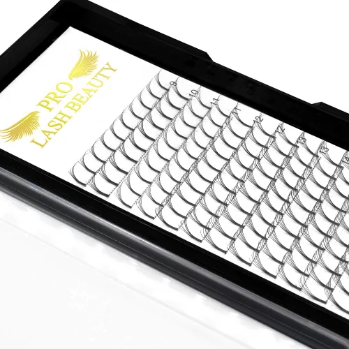 Miniatura 8 de Extensiones de pestañas postizas en abanico 6D-D-0.10-0.50 pulgadas, extensiones de pestañas postizas de volumen con tallo largo .07 .10, abanicos