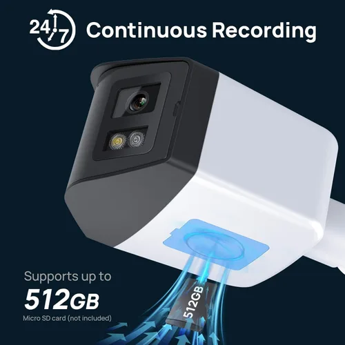 Miniatura 6 de PANOEAGLE Cámara de seguridad IP PoE de doble lente de 4 MP para exteriores con gran angular panorámico de 180°, visión nocturna a