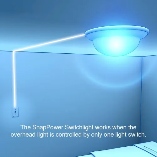 Miniatura 3 de 2 unidades - SnapPower SwitchLight - Luz nocturna LED - Para interruptores de luz unipolares - Tapa de interruptor con luces nocturnas LED - Ajuste