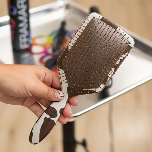 Miniatura 3 de FRAMAR Cepillo desenredante de pelo de pala, cepillo desenredante para mujeres, cepillo de pelo húmedo para niñas, cepillo desenredante de pelo