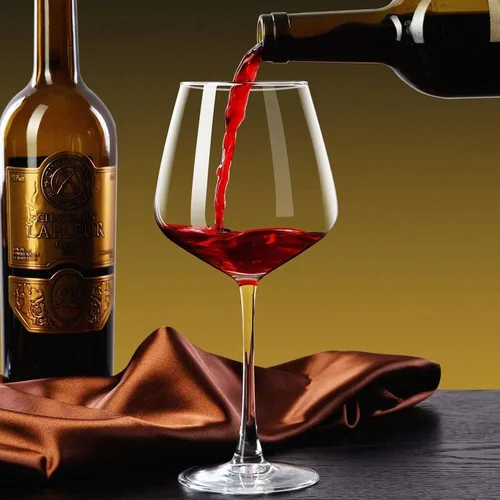 Miniatura 4 de PARACITY Copas de vino, regalo de Navidad, vidrio transparente, copa de vino de tallo largo para vino tinto y blanco, 10 onzas (juego de 2)
