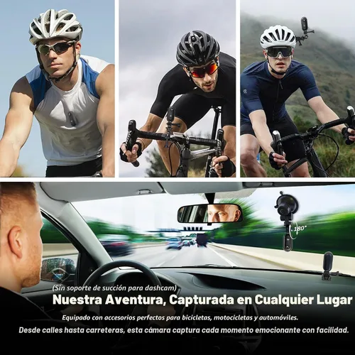 Miniatura 5 de Mini Cámara Corporal 4K 128GB - Cámara Corporal de Acción con Audio y Video - Grabación Impermeable Manos Libres Cámaras Vestibles - Videocámara