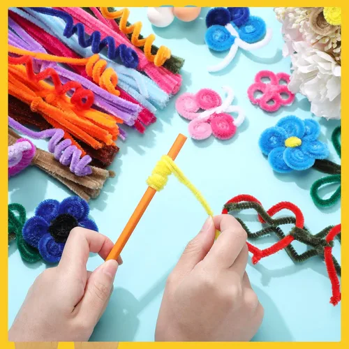 Miniatura 6 de Yunsailing 1800 limpiapipas de 0.236 in x 12 pulgadas, tallos de felpilla limpiadores de tuberías, suministros de arte, suministros de arte