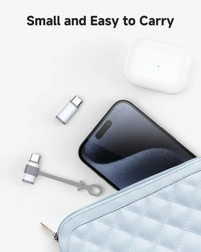Miniatura 8 de LERTOSEN Paquete de 4 adaptadores Lightning a USB C, carga rápida y sincronización de datos para iPhone 15/16/17 Pro/Pro Max, accesorio adaptador