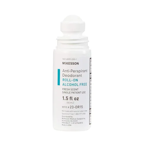 Miniatura 8 de McKesson - Desodorante antitranspirante Roll-On Stick [Paquete de 1] Mini tamaño de viaje, sin alcohol, aroma fresco, 1.5 onzas líquidas