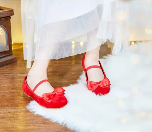 Miniatura 2 de Felix & Flora - Zapatos bajos de vestir con flores para niña pequeña, tipo bailarina, para fiesta, escuela o boda