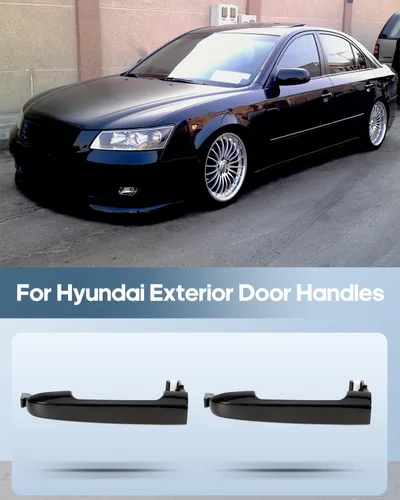 Miniatura 6 de ECCPP Manijas de puerta exteriores exteriores de repuesto para Hyundai Sonata lado del pasajero, color negro, 2 piezas 82651-3K000 82651 3K000 82651