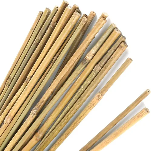 Pllieay 20 estacas naturales de 1.33/16 pulgadas para plantas de jardín, estacas de bambú para exteriores e interiores, soporte para plantas de