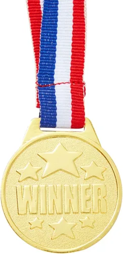Miniatura 9 de Juvale Medallas de oro para premios y trofeos – 1.5 pulgadas de diámetro, cinta de 15.3 pulgadas, paquete de 24 – Medallas de oro para niños