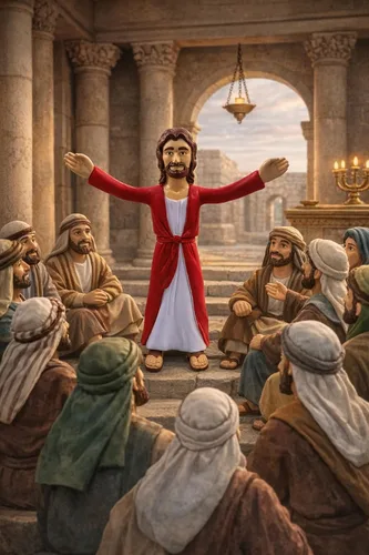Miniatura 3 de NJ Croce Figura de Jesús de Nazaret de 6.5 pulgadas, juguete flexible, regalo religioso, gran personaje de la Biblia para juegos de escondite