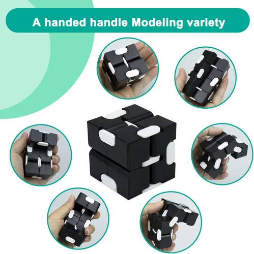Miniatura 2 de WUQID Infinity Cube - Juguete antiestrés para niños y adultos, bonito, pequeño, accesorio único para aliviar la ansiedad y pasar el tiempo