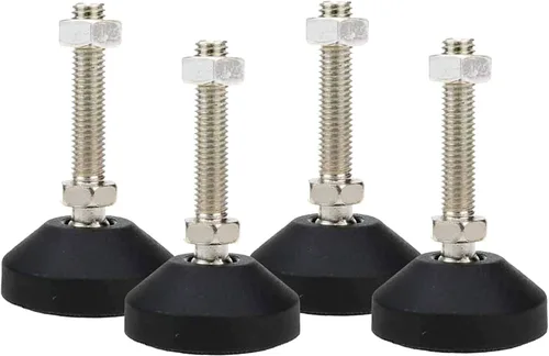 Miniatura 31 de Pies niveladores M8x50mm, capacidad de 2200 libras, deslizadores giratorios ajustables y resistentes, base antideslizante de 1.53 pulgadas