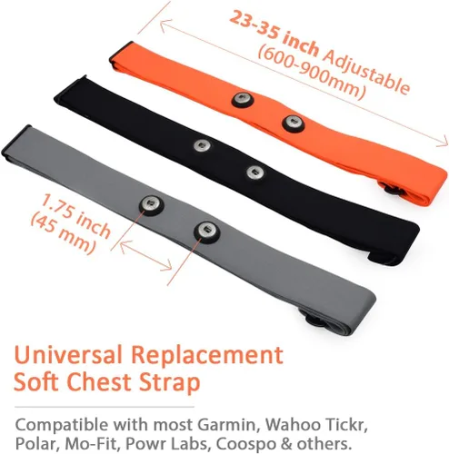 Miniatura 2 de KYTO Heart Rate Monitor Chest Strap - ANT+ & Dual Bluetooth 4.0 HR Sensor, IP67 Water-Resistant, Compatible with Peloton, Zwift, Garmin, Precise HR