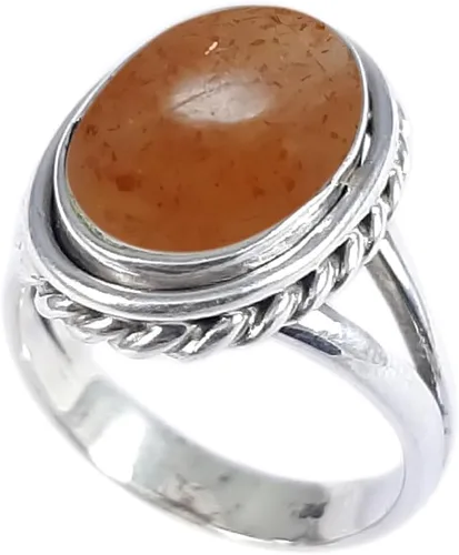 Miniatura 15 de Anillo fino de plata esterlina 925 para mujer, hecho a mano, joyería de piedras preciosas, anillo de moda (1379)
