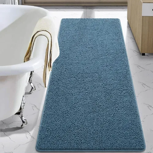 Miniatura 47 de LOCHAS Alfombra de Baño de Lujo Lanuda Tapete de Baño 24 x 17 Pulgadas, Alfombras de Baño Lavables Antideslizantes para Baño y Ducha, Alfombras