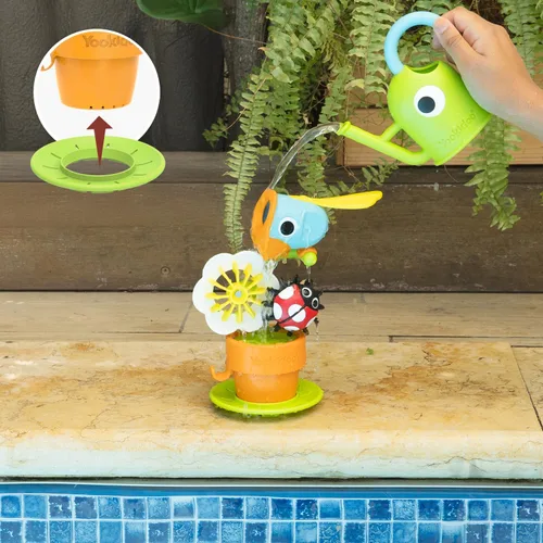 Miniatura 5 de Yookidoo Juguete de Baño con Regadera para Bebé (Edades 1-3) - Mariposa Giratoria y Pájaro Inclinable con 3 Piezas en Movimiento (Sin Moho) - Se