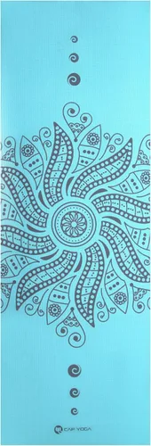 Miniatura 4 de CAP - Esterilla de yoga con correa de transporte, 0.197 in, diseño mandala, azul claro