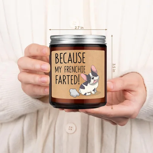 Miniatura 4 de Velas LEADO, regalos de bulldog francés para mujeres, hombres - divertidos regalos de bulldog para dueños de bulldog francés, papá de bulldog, mamá