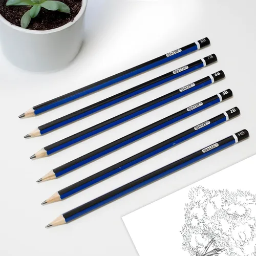 Miniatura 6 de BAZIC PRODUCTS Juego de lápices de dibujo y boceto (surtido de 6), para exámenes escolares de escritura, paquete de 2