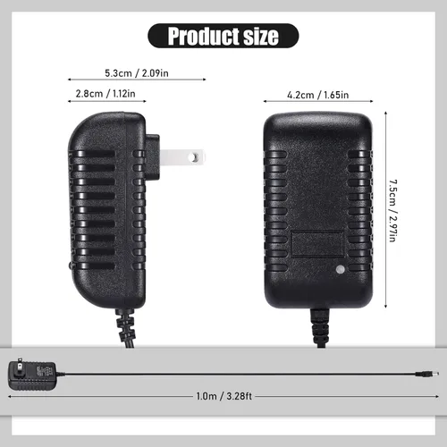 Miniatura 2 de TOBWOLF 2 adaptadores de fuente de alimentación de 9 V 1 A, 9 W CA 100 V-240 V a CC 9 V 1 A, transformador de conmutación universal, adaptador