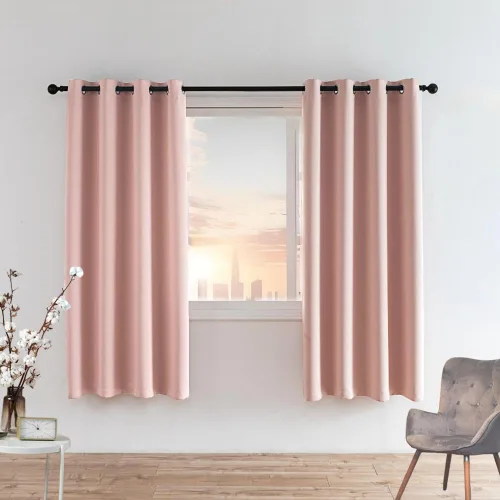 MANGATA CASA Cortinas opacas rosas con ojales, 2 paneles para dormitorio, cortinas de ventana para sala de estar, cortinas térmicas oscuras (rosa,
