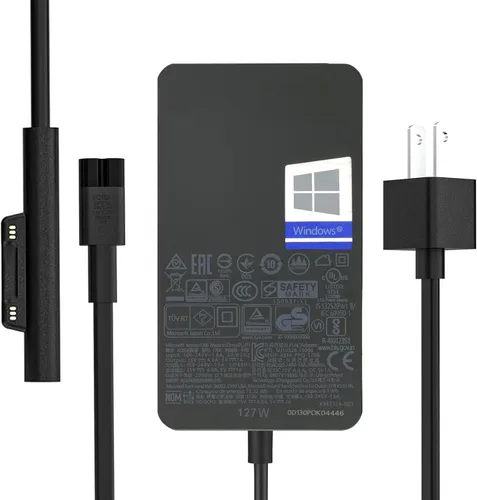 Cargador de superficie de 127 W, cargador Microsoft Surface para Surface Book 1/2/3, Surface Laptop Studio, Surface Pro 3/4/5/6/7/7+/8/9/10/11,