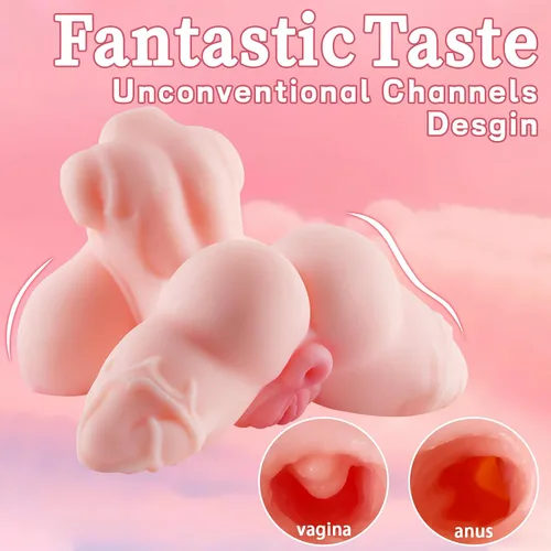 Miniatura 5 de Mini muñecas sexuales de 1.65 libras, juguete sexual masculino pequeño para hombres, torso masculino, 3 tetas de bolsillo, coño, juguetes sexuales