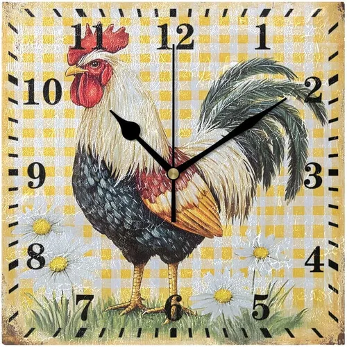 Miniatura 13 de Bathing Capybara Pattern Wall Clock Decorative Hanging Clock Silent Non Ticking Square Clock for Living Room Kitchen Bedroom