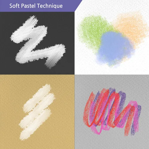 Miniatura 6 de VIOLETTO Juego profesional de pasteles largos y suaves, 24 colores vibrantes, suministros de arte no tóxicos para artistas adultos, ideal para 03.