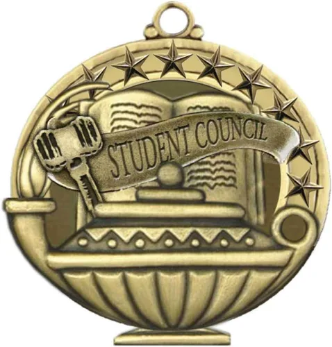 Miniatura 23 de Express Medals Pack of 10 (or More) Engraved Scholastic Academic Award Medals with RWB Neck Ribbons