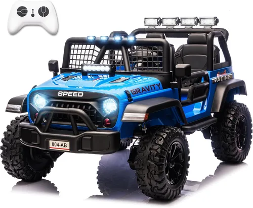 Miniatura 9 de Sopbost Camión de Montar de 24V 7Ah de 2 Asientos, Juguete de Montar para Niños Grandes, Coche de Montar con Control Remoto, Automóvil Eléctrico
