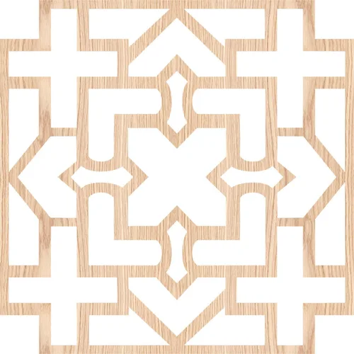 Miniatura 4 de Wise Paneles decorativos de madera con calado, extra pequeños, 7 3/8 pulgadas de ancho x 7 3/8 pulgadas de alto x 1/4 pulgadas de alto, roble rojo