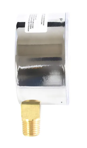 Miniatura 4 de Medidor de cápsula de baja presión de diafragma, esfera de 2-1/2", rango de 5 PSI, montaje inferior NPT de 1/4", caja de acero cromado, internos